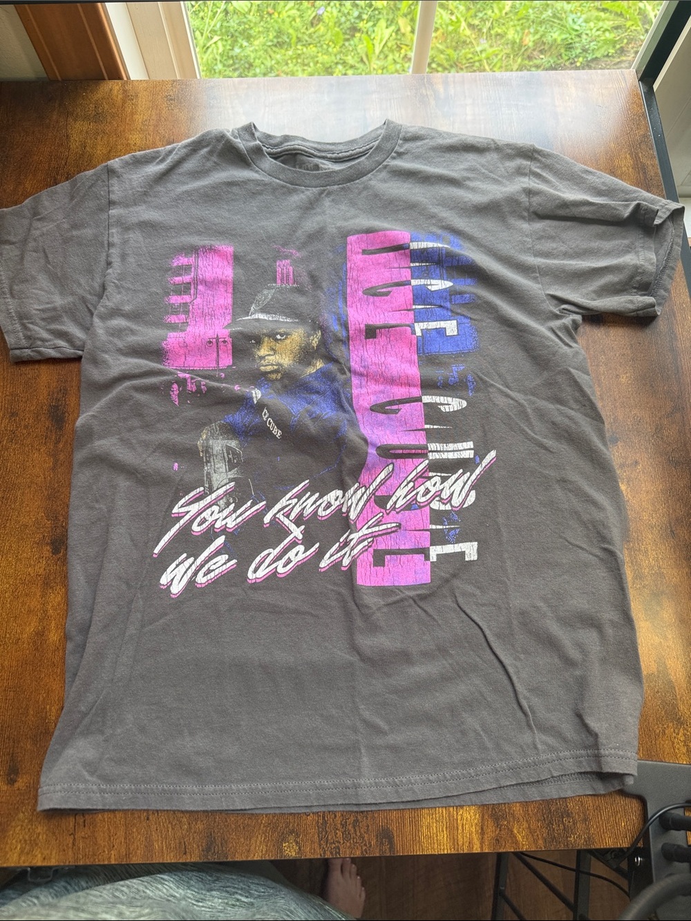 Ice Cube You Know How We Do It Graphic Rap Tee Charcoal Gray Size Medium